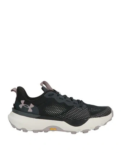 Under Armour Man Sneakers Black Size 9.5 Textile Fibers, Synthetic Material In Multi