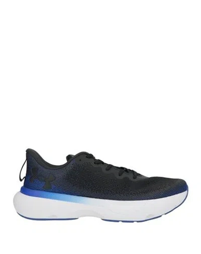 Under Armour Man Sneakers Blue Size 7.5 Textile Fibers In Black