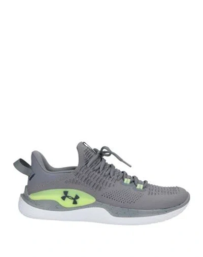 Under Armour Man Sneakers Lead Size 9.5 Textile Fibers In Gray