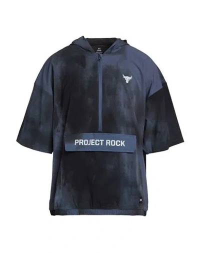 Under Armour Man Sweatshirt Blue Size Xs Polyester, Elastane In Multi