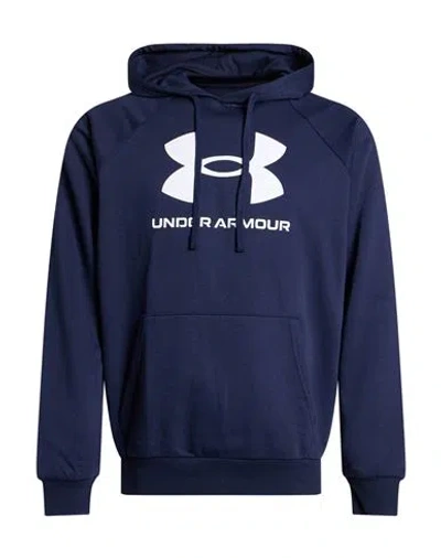 Under Armour Man Sweatshirt Blue Size Xxl Cotton, Polyester