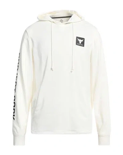 Under Armour Man Sweatshirt Ivory Size L Cotton, Polyester In White