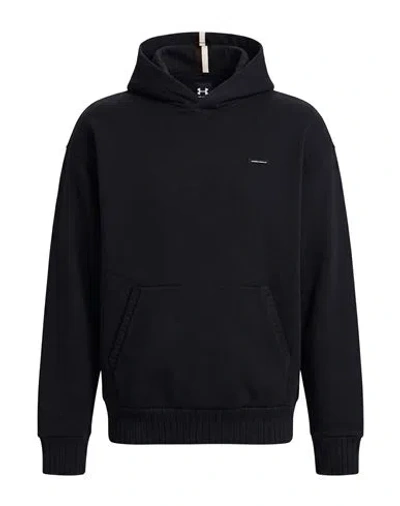 Under Armour Man Sweatshirt Midnight Blue Size L Cotton, Polyester In Black