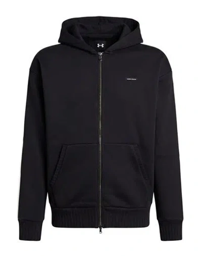 Under Armour Man Sweatshirt Midnight Blue Size L Cotton, Polyester In Black