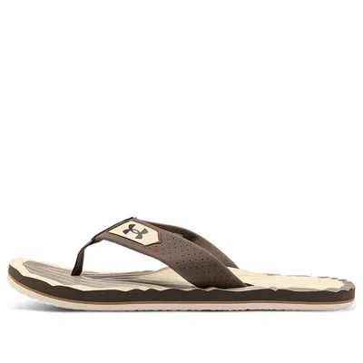 Under Armour Marathon Key Iv Slippers White In Brown
