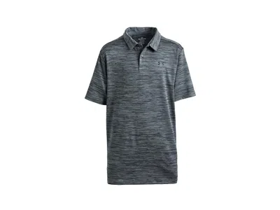 Under Armour Matchplay Golf Polo (big Kid) Boy's Clothing Castlerock/steel/black : Sm (8 Big Kid), Polyester In Gray