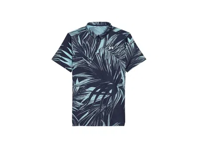 Under Armour Matchplay Printed Golf Polo (big Kid) Boy's T Shirt Midnight Navy/blue Haze/white : Lg (14-16 Big Ki In Brown