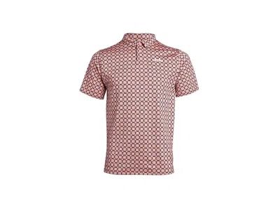 Under Armour Matchplay Printed Golf Polo (big Kid) Boy's T Shirt Posh Pink/midnight Navy/white : Lg (14-16 Big Ki