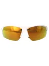 Under Armour Matte White Gold Acetate Sunglasses In Black