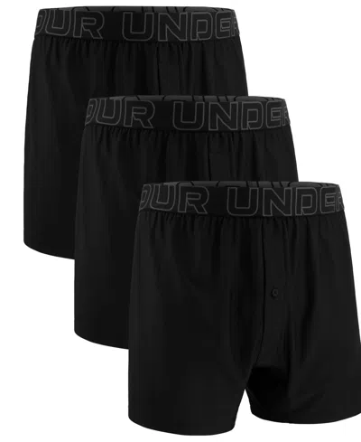 UNDER ARMOUR MEN'S 3-PK. SOLID PERFORMANCE TECH MESH 6" BOXERS