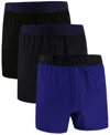 Under Armour Men's 3-pk. Solid Performance Tech Mesh 6" Boxers In Blue