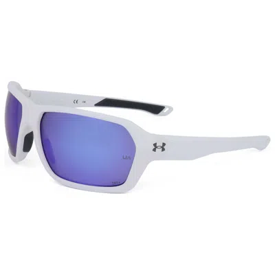 Under Armour Men's 64 Mm Blue Sunglasses In Gray