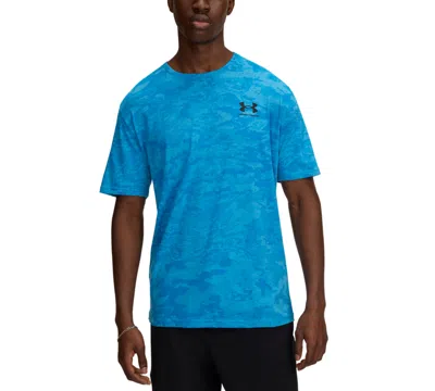 Under Armour Men's Abc Camo Short Sleeve T-shirt In Ether Blue,black