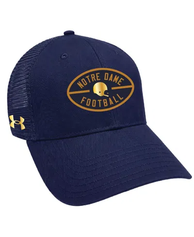 Under Armour Men's And Women's Navy Notre Dame Fighting Irish Shamrock Series Washed Cotton Performance Adjustabl In Blue