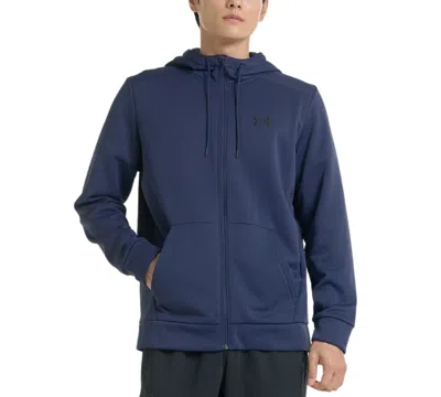 Under Armour Men's Armour Fleece Zipper Hoodie In 410 Midnig