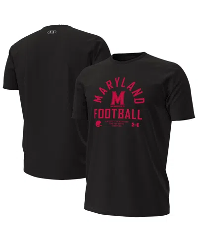 Under Armour Men's Black Maryland Terrapins 2025 Sideline Football Performance T-shirt