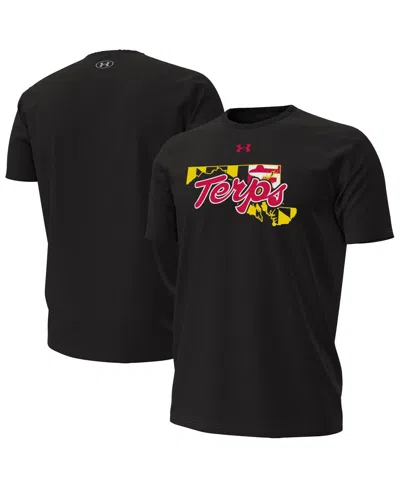 Under Armour Black Maryland Terrapins Maryland Pride Script T-shirt