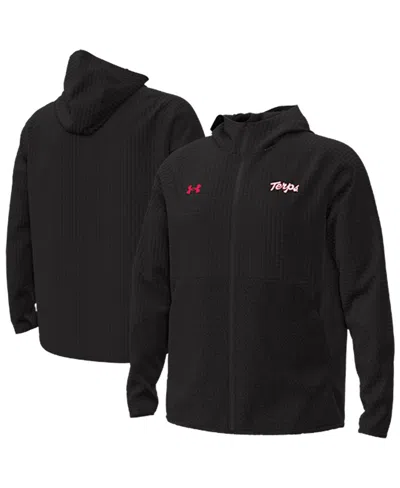 Under Armour Men's Black Maryland Terrapins Unstoppable Raglan Full-zip Jacket