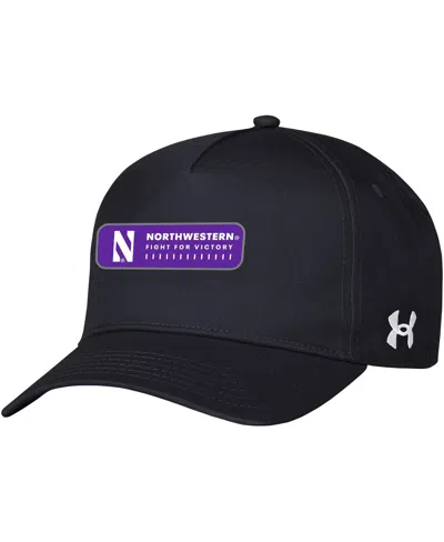 Under Armour Men's Black Northwestern Wildcats 2023 Sideline Adjustable Hat