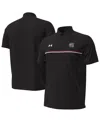 Under Armour Men's Black South Carolina Gamecocks Performance Drive Chest Stripe Polo Shirt In Black