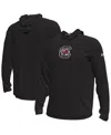Under Armour Men's Black South Carolina Gamecocks Sideline Knockout Long-sleeve Hooded T-shirt In Black