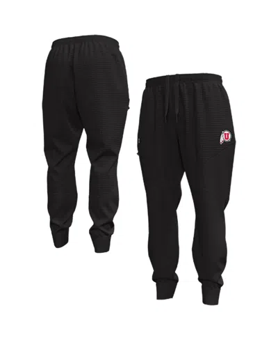 UNDER ARMOUR MEN'S BLACK UTAH UTES UNSTOPPABLE FLEECE JOGGER PANTS