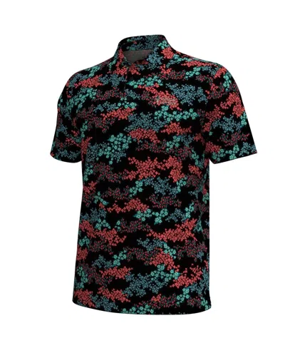 Under Armour Men's Black Valspar Championship Playoff 3.0 Azalea Print Polo Shirt In Multi