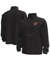 Under Armour Men's Black Wisconsin Badgers Unstoppable Woven Anorak Half-zip Jacket In Black