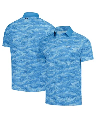 Under Armour Men's Blue The Players Iso-chill Drive Camo Polo Shirt