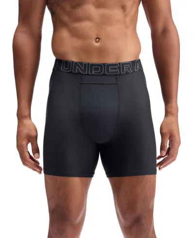 Under Armour Men's Boxerjock Ball Bag Solid Boxer Briefs, 2-pack In Black