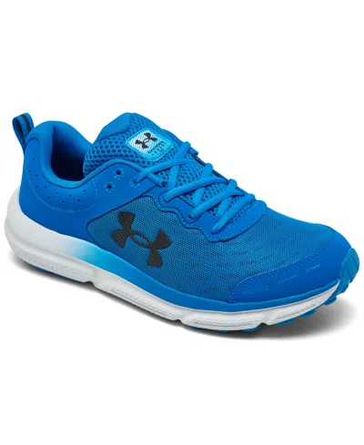 Under Armour Men's Charged Assert 10 Running Sneakers From Finish Line In Photon Blue,black