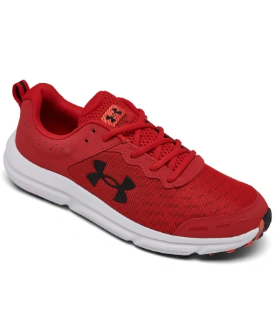 Under Armour Men's Charged Assert 10 Running Sneakers From Finish Line In Red,black