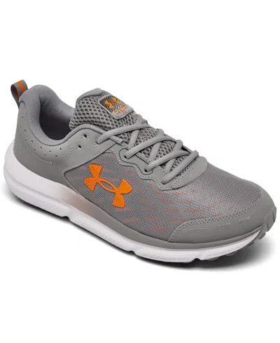 Under Armour Men's Charged Assert 10 Running Sneakers From Finish Line In Steel