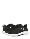 UNDER ARMOUR MEN'S CHARGED COMMIT TR 2.0 RUNNING SHOES - 4E WIDE WIDTH IN BLACK/WHITE