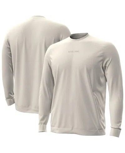 Under Armour Men's Cream Notre Dame Fighting Irish Sideline Meridian Cold Weather Sweatshirt In White