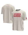 Under Armour Men's Cream Wisconsin Badgers Throwback Motion Heavyweight T-shirt In Nude