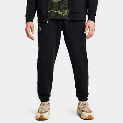 Under Armour Men's Essential Fleece Jogger Pants In Black