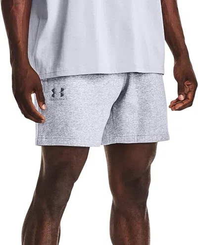 Pre-owned Under Armour Men's Essential Fleece Playback Shorts Size Xl In Gray