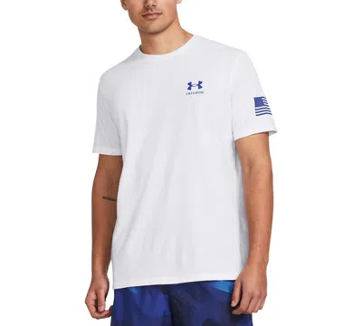 Under Armour Men's Freedom Flag Gradient T-shirt In 100 White