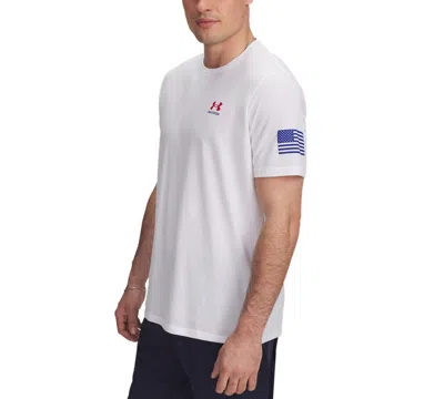 Under Armour Men's Freedom Flag Logo T-shirt In White