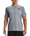 Under Armour Men's Freedom Flag T-shirt In Charcoal Medium Heather,red
