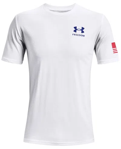 Under Armour Men's Freedom Flag T-shirt In White,royal