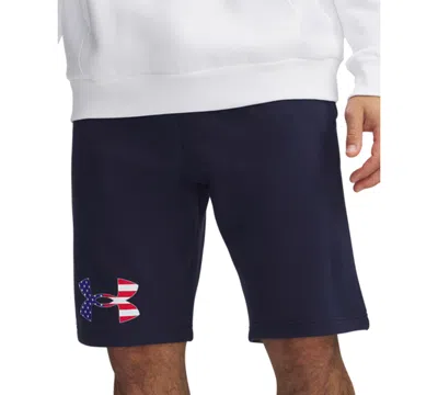Under Armour Men's Freedom Rival Bfl Shorts In Midnight Navy,red