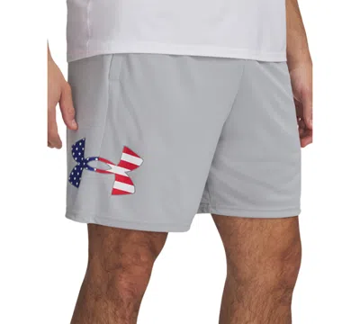 Under Armour Men's Freedom Tech 7" Shorts In Mod Gray Light Heather,red