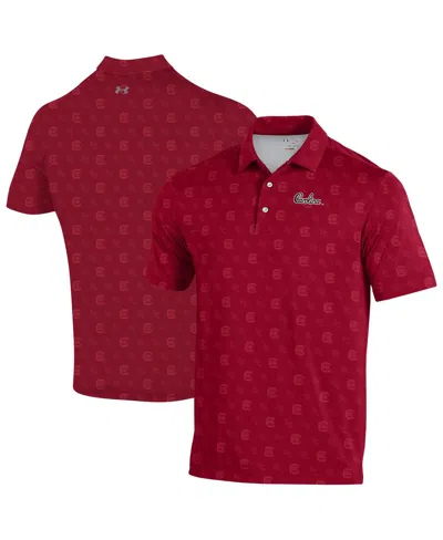 Under Armour Men's Garnet South Carolina Gamecocks Gameday Armourfuse Polo Shirt In Red