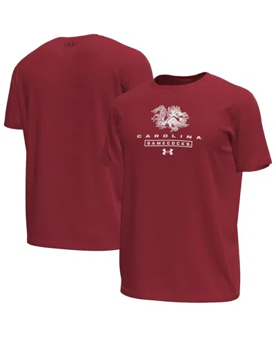 Under Armour Men's Garnet South Carolina Gamecocks Stack Stretch Performance T-shirt In Brown
