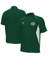 Under Armour Men's Green Colorado State Rams Sideline Title Performance Polo Shirt In Green