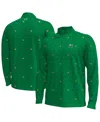 Under Armour Men's Green Notre Dame Fighting Irish Gameday Armourfuse Half-zip Jacket In Multi
