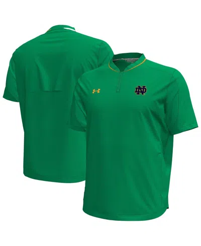 Under Armour Men's Green Notre Dame Fighting Irish Motivate Quarter-zip Performance Sweatshirt