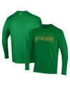 Under Armour Men's Green Notre Dame Fighting Irish 2024/25 Sideline Wordmark Rival Raglan Pullover Sweatshirt In Green